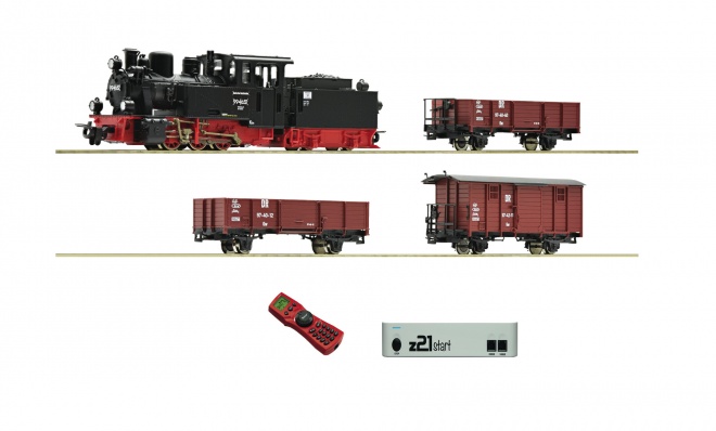 H0e Digital z21 Start Set: Steam locomotive and freight train<br /><a href='images/pictures/Roco/Roco-31031.jpg' target='_blank'>Full size image</a>